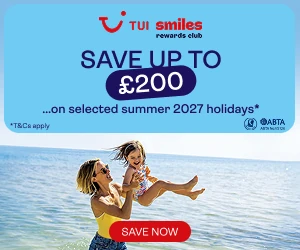 TUI Smiles Reward Save up to £200 extra on Summer 2027 Holidays
